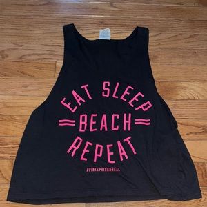 Black beach coverup tank
